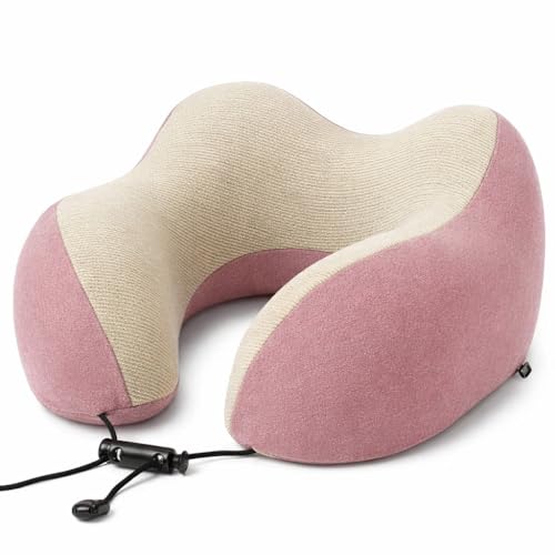 DTR Creation Memory Foam Travel Pillow for Neck Support | Ergonomic U-Shape Neck Pillow with Soft Washable Cover | Compact Pillow for Airplane, Car,...