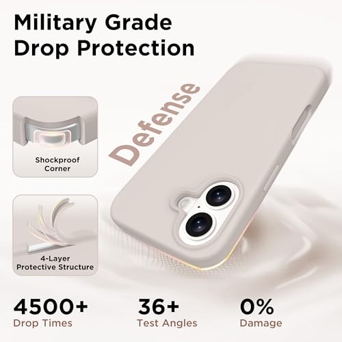 Image of GolbinBox Magnetic for iPhone 17 Case, Silicone Cover, Stone