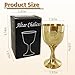 Tirmanaz 3 Inch Height Goblet, Small Gold Chalice, Life Tree Chalice Cup, Brass Holy Grail Cup, Witch Ceremonial Goblet for Altar Ritual, Divination Wiccan Magic Spiritual Tools
