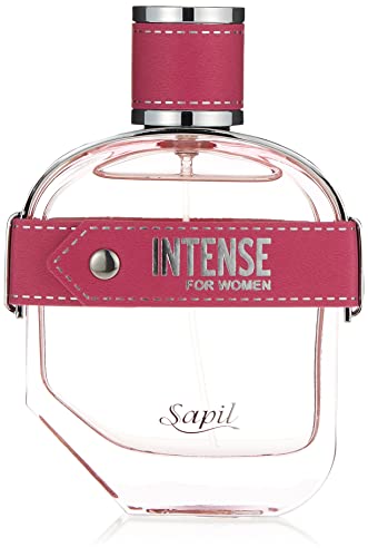 Sapil Perfumes “Intense for Women” – Long lasting, enticing scent for everyday from Dubai – Fruity Floral scent – EDP – 3.4 Oz (100 ml)