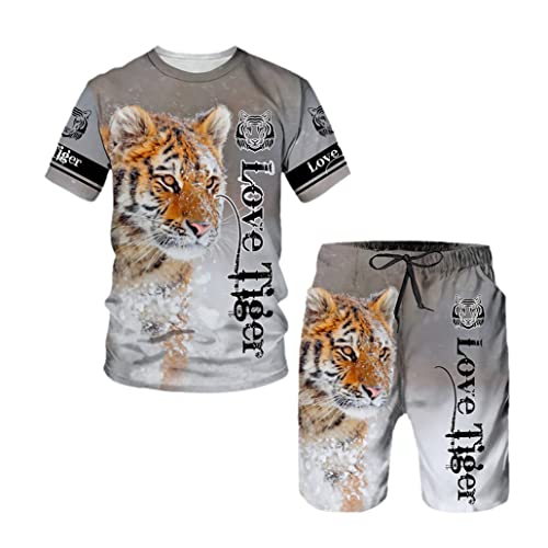 T-shirt tigre 3D costume sport vêtements été XXXXL anti-chaleur