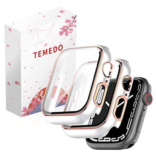 TEMEDO �Ή� �A�b�v���E�H�b�` �J�o�[ 44mm Apple Watch SE3/SE2/SE/6/5/4 �P�[�X ���b�L���H �K���X�t�B���� ��̌^ �����x�^�b�` �L�Y�h�~ PC�f�� �S�ʕی� ��d�\�� ���ϋv �����ߗ� ������?(����̃z���C�g+