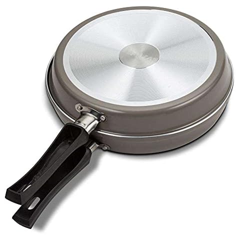 Nava Duboko Cookware Non Stick Double-Sided Frying Pan for Omelette, Pancake, and Egg Frittata, Folding Flip Pans, PFOA Free, Induction Compatible, 26cm Size Cover