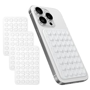 Silicone Suction Phone Case Mount – Universal Compatibility for iPhone & Android Devices – Hands-Free Accessory for Selfies & Tiktok Videos – Fun Fidget Toy Gift (Three White)