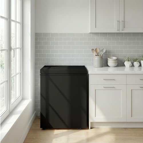 Image of 5.0 Cubic Feet Energy Saving Deep Freezer, Black