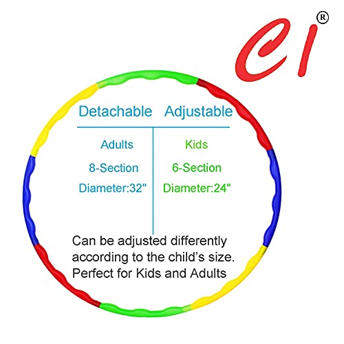 Image of C I Hula Hoop, Exercise Ring for Fitness for Boys, Girls, Kids and Adults (Multi Color) | Fitness Hoops | Equipments | Yoga (Sports, Fitness & Outdoors) | Gym Sets | Hula Hoop for Kids