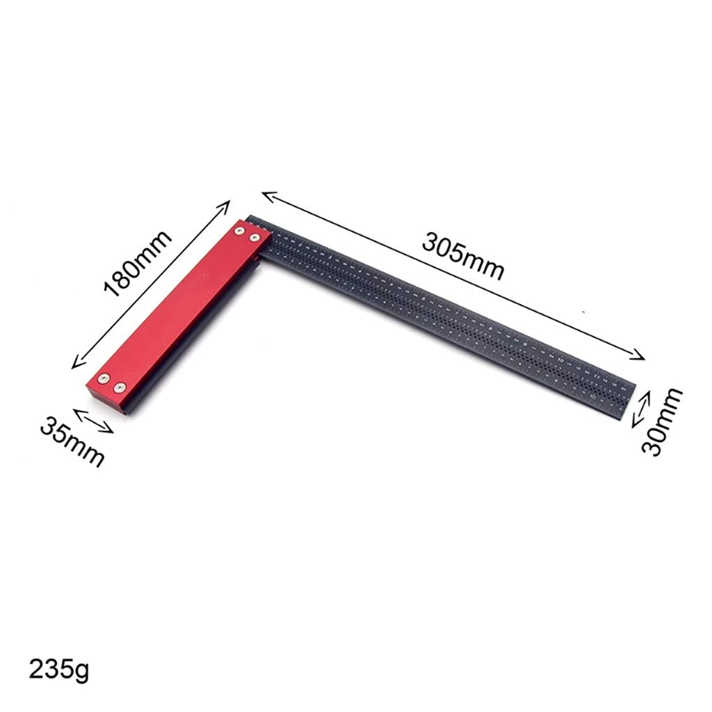JSEIAJB Aluminum Alloy Square Ruler Right Angle Marking Gauge Protractor for Carpenter Woodworking Measuring Tools