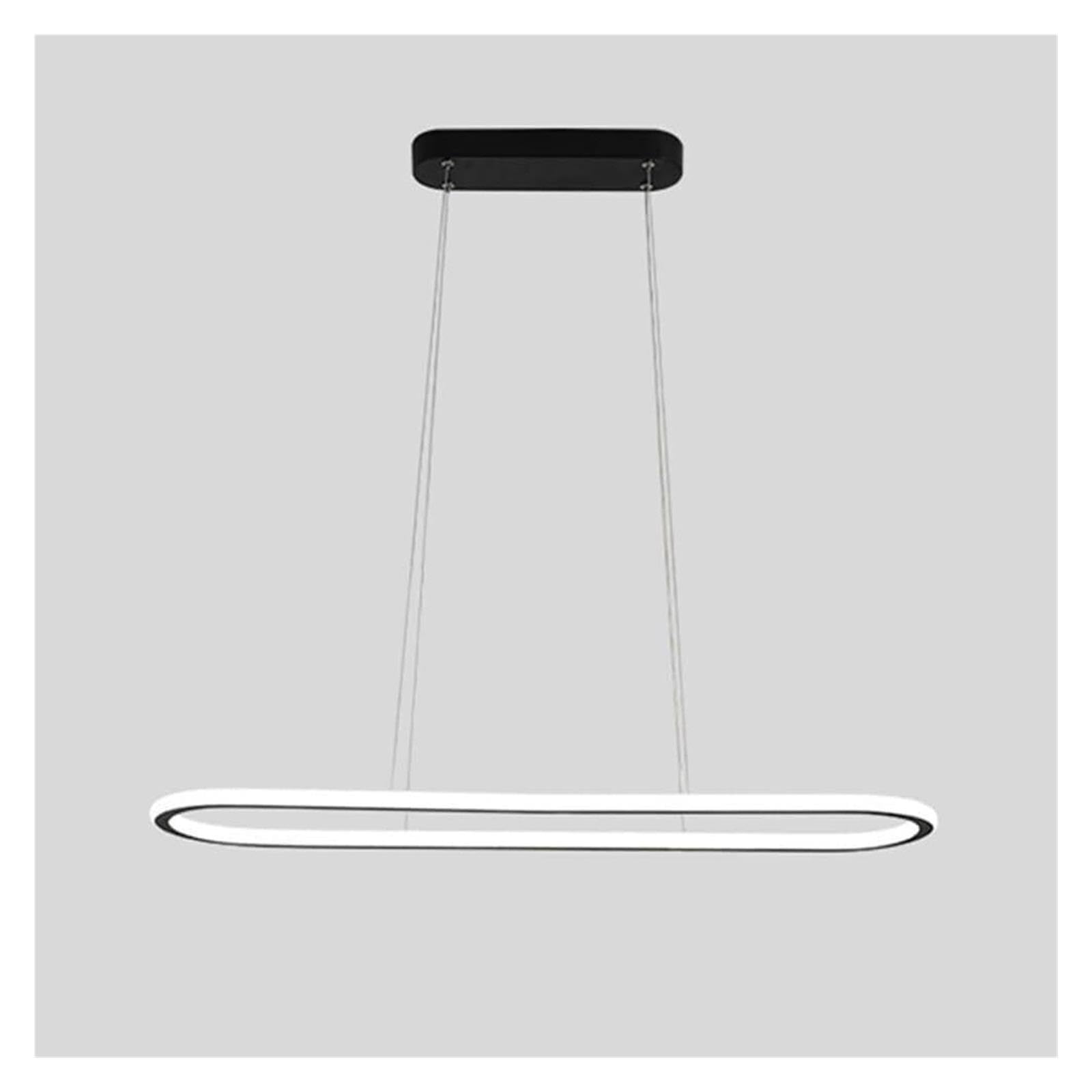 Lampadario a sospensione moderno a LED ovale lineare
