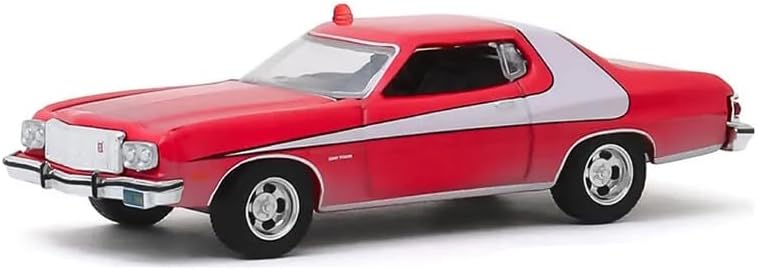 Collectibles 1976 Gran Torino Red with White Stripe (Dirty Version) Starsky and Hutch (1975-1979) TV Series Hollywood Special Edition 1/64 Diecast Model Car by Greenlight 44855F