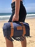 Wild in Bloom, Beach Blanket, Oversized Beach Blanket, Picnic Blanket, Extra Large Picnic Mat, Waterproof, Outdoor Blanket, Gift Box (Blue)