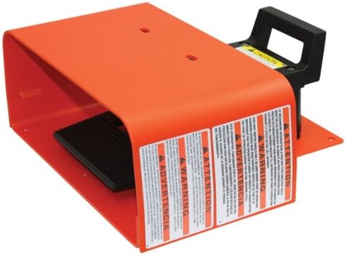 Linemaster 592-EX Explosion Proof Foot Switch, Electrical, Single Pedal, Momentary, Full Aluminum Guard, Orange