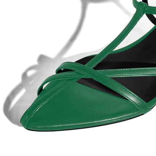 iadore Women Sexy Kitten Low Heel Sandals Retro Ankle Straps with Buckle Shoes Open Toe Summer Dress Sandals Size 5-12 US3