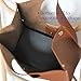 HOXIS Vintage Minimalist Style Soft Pu Leather Handbag Clutch Small Tote (Brown)