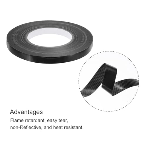 Image of MECCANIXITY Colorful Craft Gaffers Tape Rolls Black 1 /2 inch X 45 Yards Matte Gaffers DIY Photo Albums for Gifts Decoration Backdrop Cables Floor Taping 1 Pcs