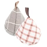 GETAJGHSD 2 Piezas Cubiertas para Mango de Olla Triangulares de Algodón Protector de Asas y Tapa Aislante de Calor para Cocina de Reutilizables y Resistentes para Sartenes y Ollas