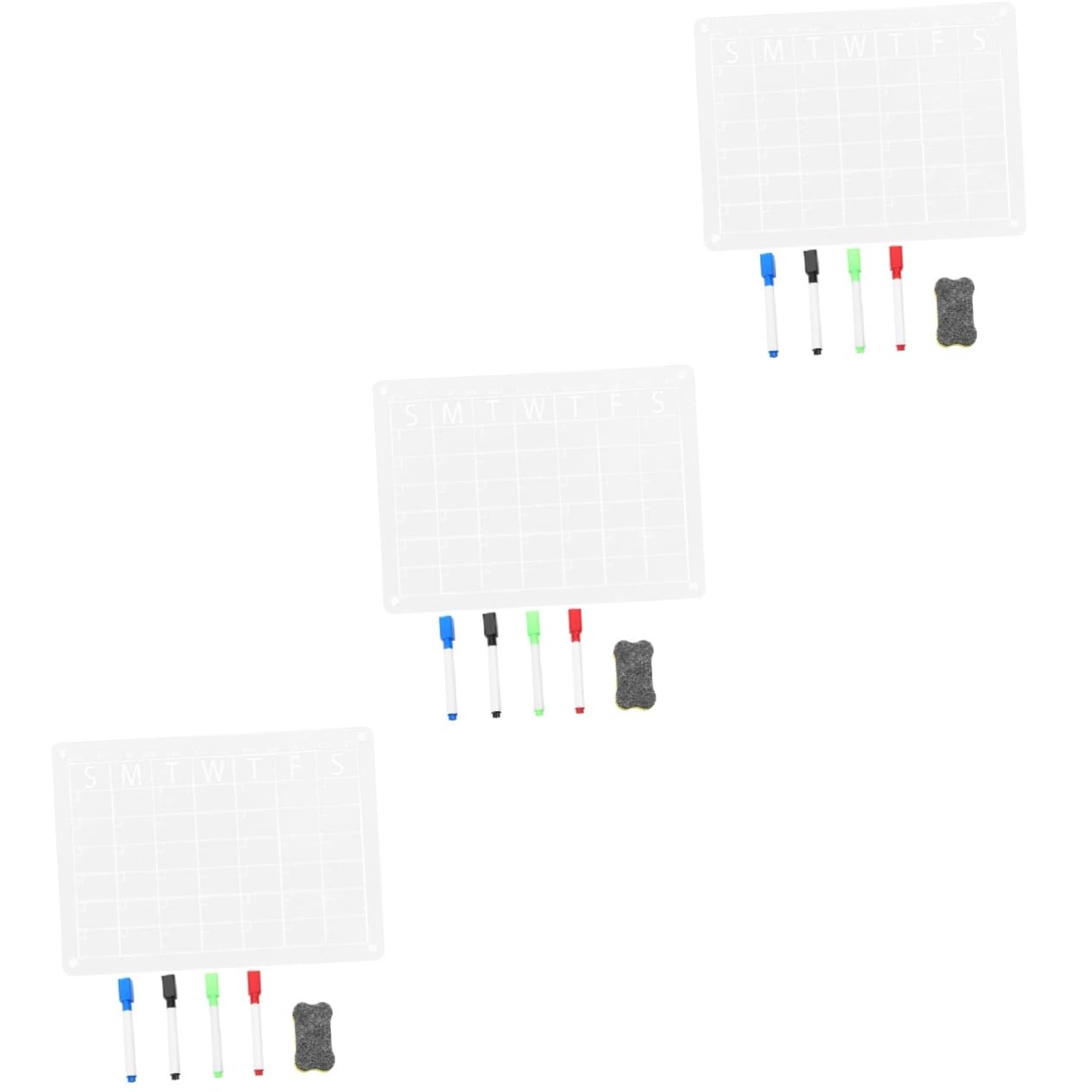 VILLCASE 3juegos Acrílico Memo Board Transparente Tablero De Mensajes Para Oficina Planificador Semanal Fácil De Limpiar
