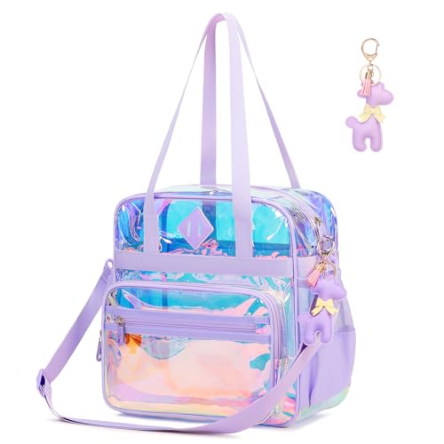 Image of PIG PIG GIRL Clear Tote Bag - 12x6x12 See Through Stadium Event Bag for Women