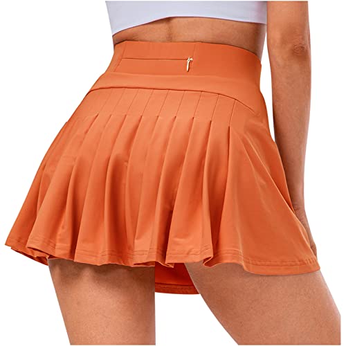 Conjunto de saias juvenis conjunto de saias shorts de cetim elastano treino atlético tênis duas peça