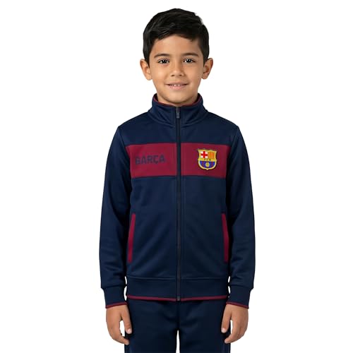 Icon Sports Officially Licensed FC Barcelona Soccer Track Jacket - Unisex Kids - FCB52TJ Navy YL