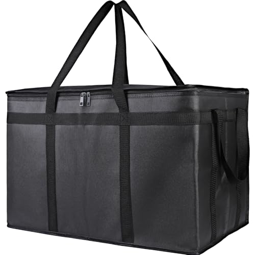 Bodaon Insulated Food Delivery Bag, XXXL Reusable Warming Bag, Black, 1Pk |…