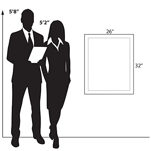 Azar Displays 105530 Floating Acrylic Wall Frame With Silver Stand Off Caps: 22" X 28" Graphic Size. Overall Frame Size: 26" X 32", Clear #TOP7