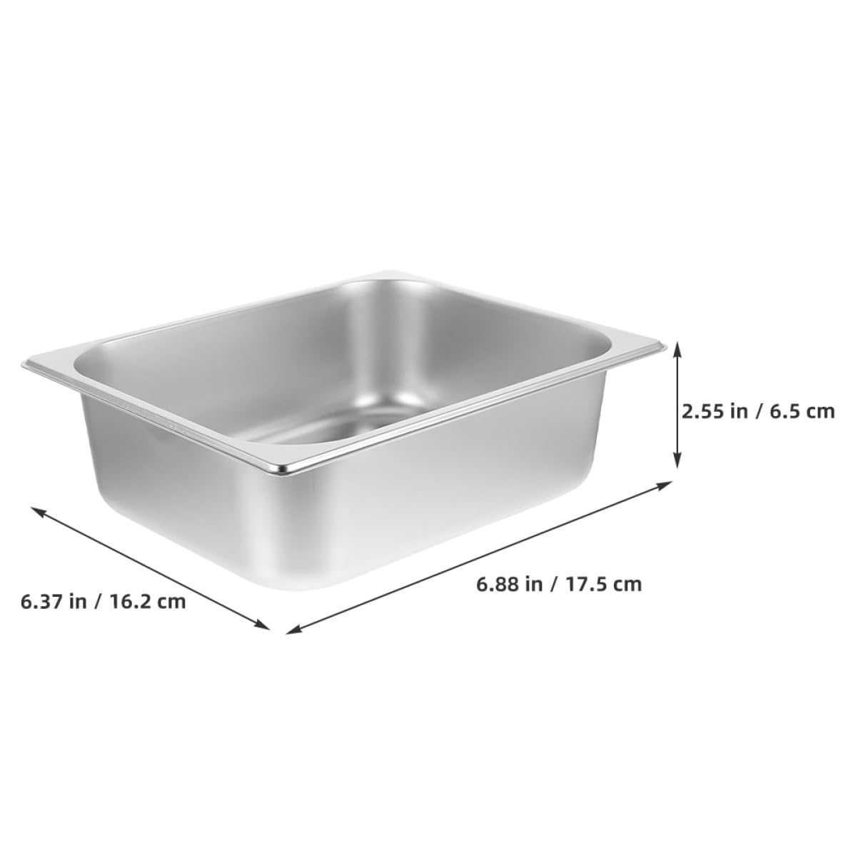 5pcs Large Buffet Serving Dish Stainless Steel Food Pan Food Containers Lids Safe Plate