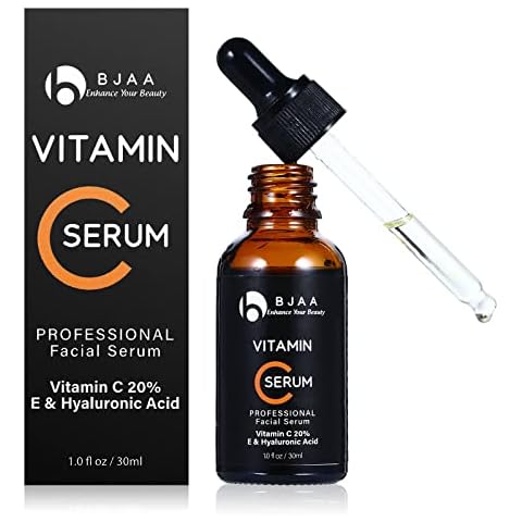 BJAA PREMIUM Vitamin C Serum for Face - Fights Wrinkles & Even Tone, Dark Spot Remover & Firming Anti-Wrinkle Cream - Brightening Serum for Dull, Tired Skin - For All Skin Types (30ml) Cover