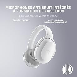 Razer Barracuda – Casque Gaming sans Fil Multiplateforme pour Le Jeu et Le Mobile (SmartSwitch Dual Wireless, Micros Antibruit, TriForce Titanium 50mm, Batterie 40h, USB-C) Blanc Mercury - Les Beatles, Paul McCartney, John Lennon, RIngo Starr, George Harrison Razer Barracuda - Casque Gaming sans Fil Multiplateforme pour Le Jeu et Le Mobile (SmartSwitch Dual Wireless, Micros Antibruit, TriForce Titanium 50mm, Batterie 40h, USB-C) Blanc Mercury – Image 3