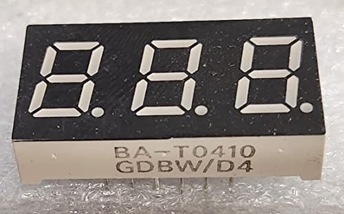 (1 PC) BA-T0410GDBW/D4 Compatible with APEX Triple Digit Display 0,4