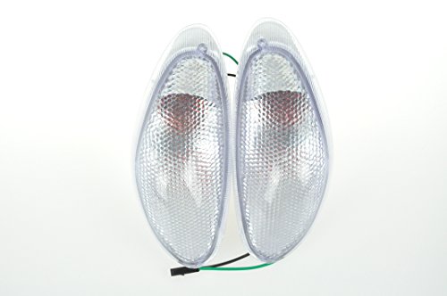 Topzone Lighting Clear Motorcycle Turn Signal Lights With Bulb For Suzuki 1997-2007 Katana (Front)