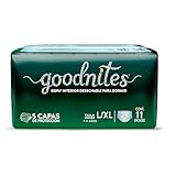 GoodNites Calzoncitos Desechables para Dormir, Talla Grande - Extra Grande Unisex, Paquete con 11 piezas, Ideal para niños...