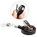 Retractable Badge Holder ID Card Holder Reel with SWIVEL-BACK Alligator Clip Black Pack of 10