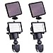 Produktbild Solar Wandleuchte 2er Set, 60 Led Solar Strahler Außen Solarlampe Wandleuchte mit Bewegungsmelder für Garten und Werkstatt, Wasserfest Solarleuchte Solarpanel Strahler
