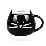 Tazza da caffè in Ceramica leggera a forma di Gatto Adatto per Tè Caffè Latte Acqua Colore Nero
