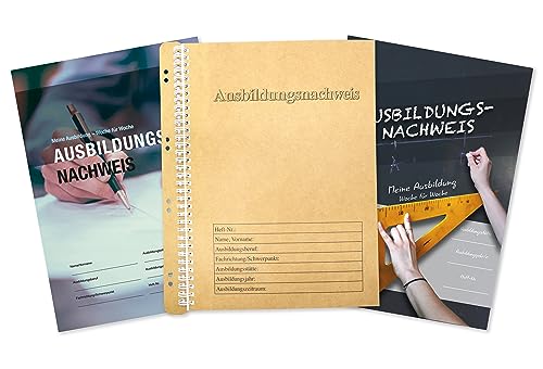 KOCHDIALOG 1 x Ausbildungsnachweis Berichtsheft Ausbildung abheftbar in Ordner, DIN A4, 53 Wochen, äußerst stabil, Dicke Innenseiten, tägliches Ausbildungsheft für IHK, Handwerk 1 Woche = 1 Seite