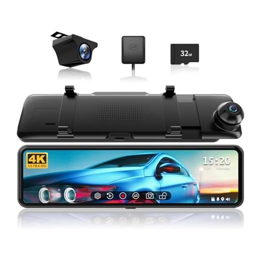 REDTIGER T700 Rear View Mirror Camera 11'' 4K UHD Front and 1080P Mirror Dash Cam Front and Rear, GPS,Parking Monitor,Night Vision,Smart Reverse Parking Assistance,Touch Screen,Free 32 GB Card