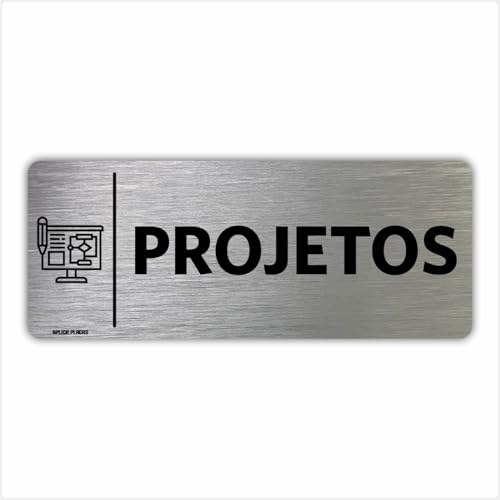 Placa Indicação Setor Portas - Projetos - 8x20cm