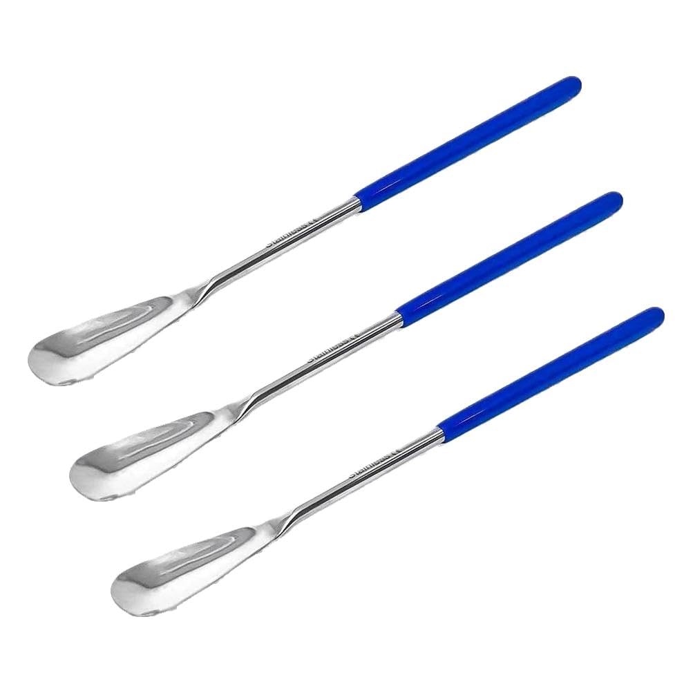 Stainless Steel Micro Lab Flat Spoon Spatula Sampler with Vinyl Handle 6″ (15.24 cm) — Amazon image 3