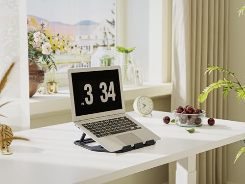 Amazon Basics Aluminum Portable Foldable Laptop Support Stand for Laptops up to 13", Black - Image 6