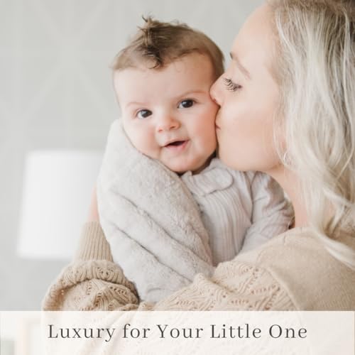 Image of SARANONI Security Blankets for Babies Super Soft Boutique Quality Lush Luxury (Feather Gray, Mini 15 inch x 20 inch)