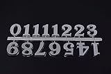 Plastic Arabic Clock Numbers Pack of 1Set (20mm, Silver Color)