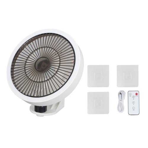 Mumusuki Ventilador Oscilante de Pared con Control Remoto, Luz Nocturna, 3 Velocidades para una Circulación de Aire Más Amplia