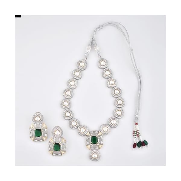 RIVAAZ JEWELS AD Necklace Jewellery Set with Earrings for Women & Girls for Party & Wedding Collection - Image 7