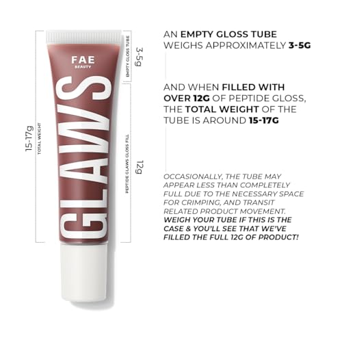 Image of FAE Beauty Peptide Hydrating & High Shine Tinted Lip Gloss (12gm) | With Passionfruit Oil & Argireline to Smoothen, Even, and Soften Lips | Non Sticky | Vegan | Shade Sizzling | Sheer Cherry Red Gloss