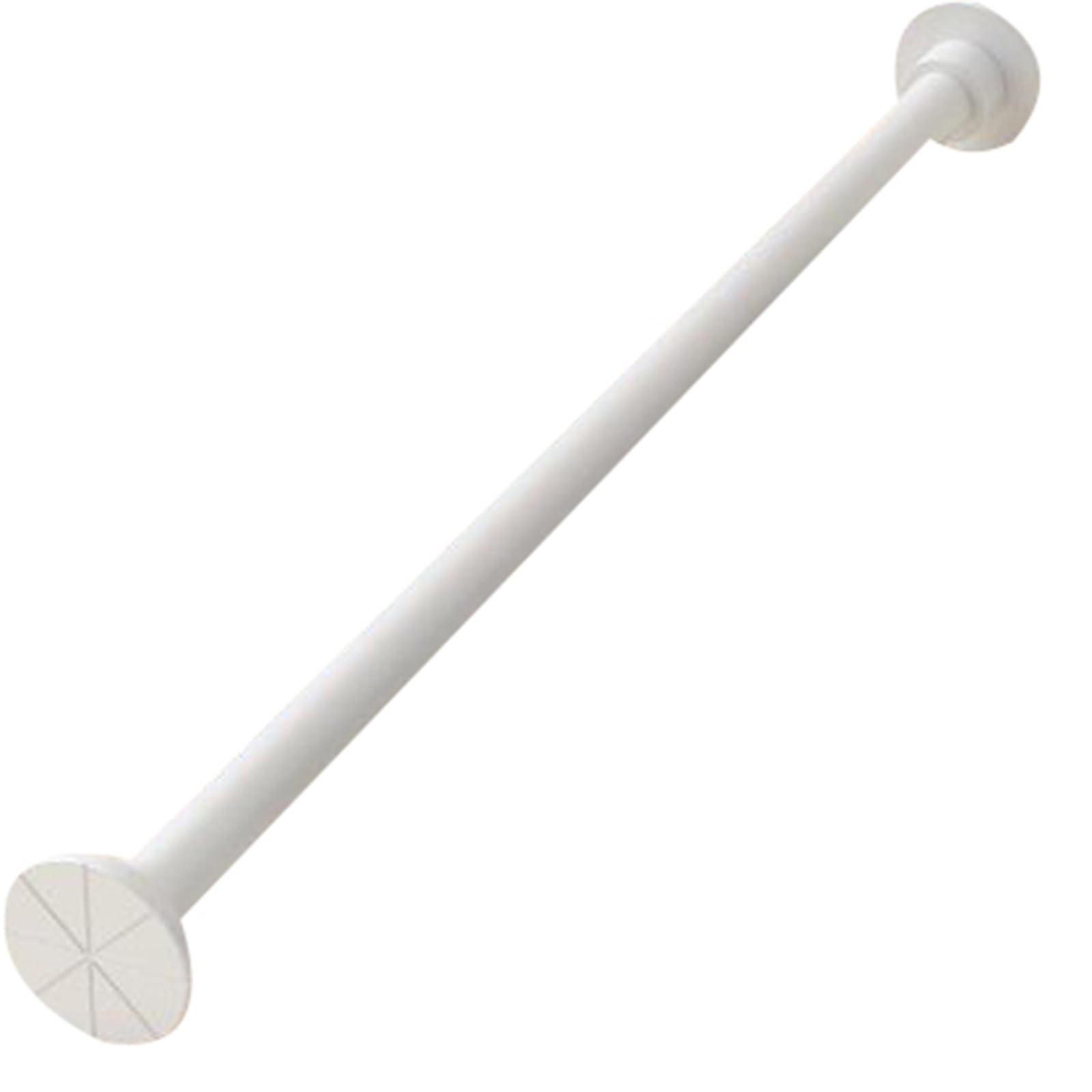 Gardinenstange Ohne Bohren Einstellbare Vorhangstange Einfache Installation Glatte Glänzende Oberfläche für Fenster Badezimmer(White,3.3-4.0m/129.9-157.5″)