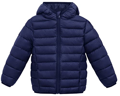 Happy Cherry Kids Lightweight Puffer Jacket Packable Bubble Coat Down Cotton Coats Zip Up Hooded Outwear