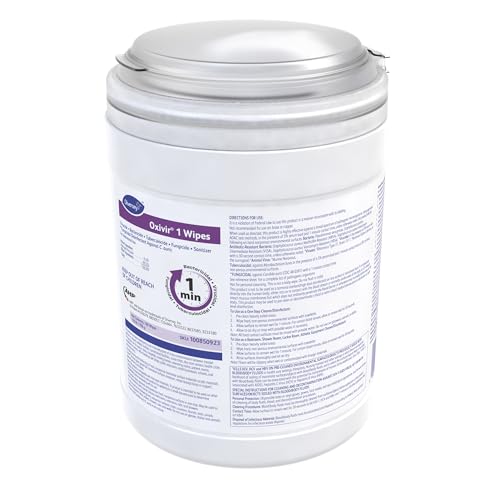 Diversey-Oxivir-1-Ready-To-Use-Disinfectant-Cleaning-Wipes-100850923-6-x-7-Size-160-Count-Pack-of-12-Canisters