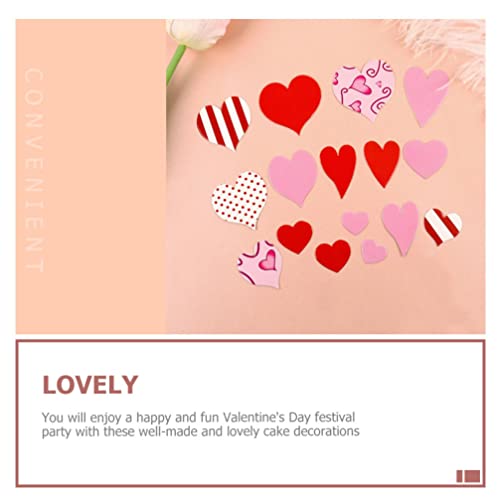 ABOOFAN 10Pcs Love Heart Cupcake Toppers Valentine Day Food Picks Cake Decorations for Wedding Brida