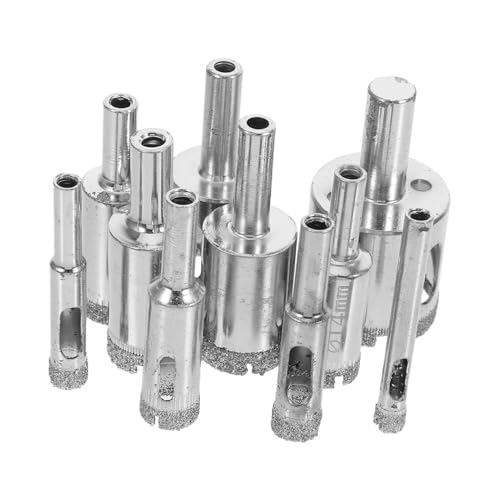 SOLUSTRE Drill Bit Set for Tile 10pcs Porcelain Tile Drill Bits Efficient Glass Cutting