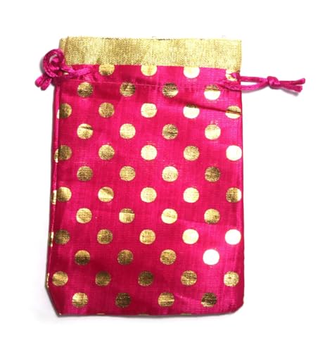 ASHIRWAD �t�@�u���b�N Potli ���� �z�o�b�O �|�[�` �ė��p�\ �M�t�g���b�s���O �h���C�t���[�c �f�B���� �M�t�g����n (�}�[���^�A5 x 7�C���`)